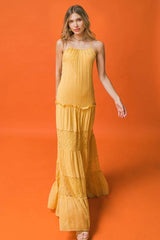 Marigold Tiered Maxi Dress