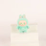 Flocked Mini Labubu Figurines Colorful Gradient Desk Toys