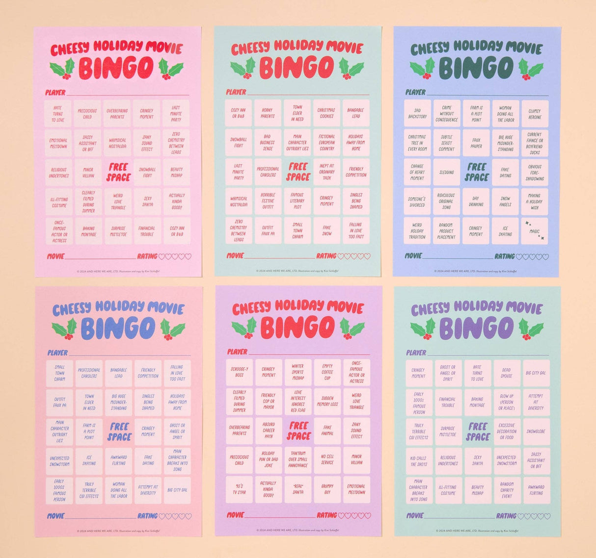 Cheesy Holiday Bingo