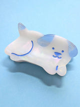 Sky Blue Puppy Small Hair Claw Clip