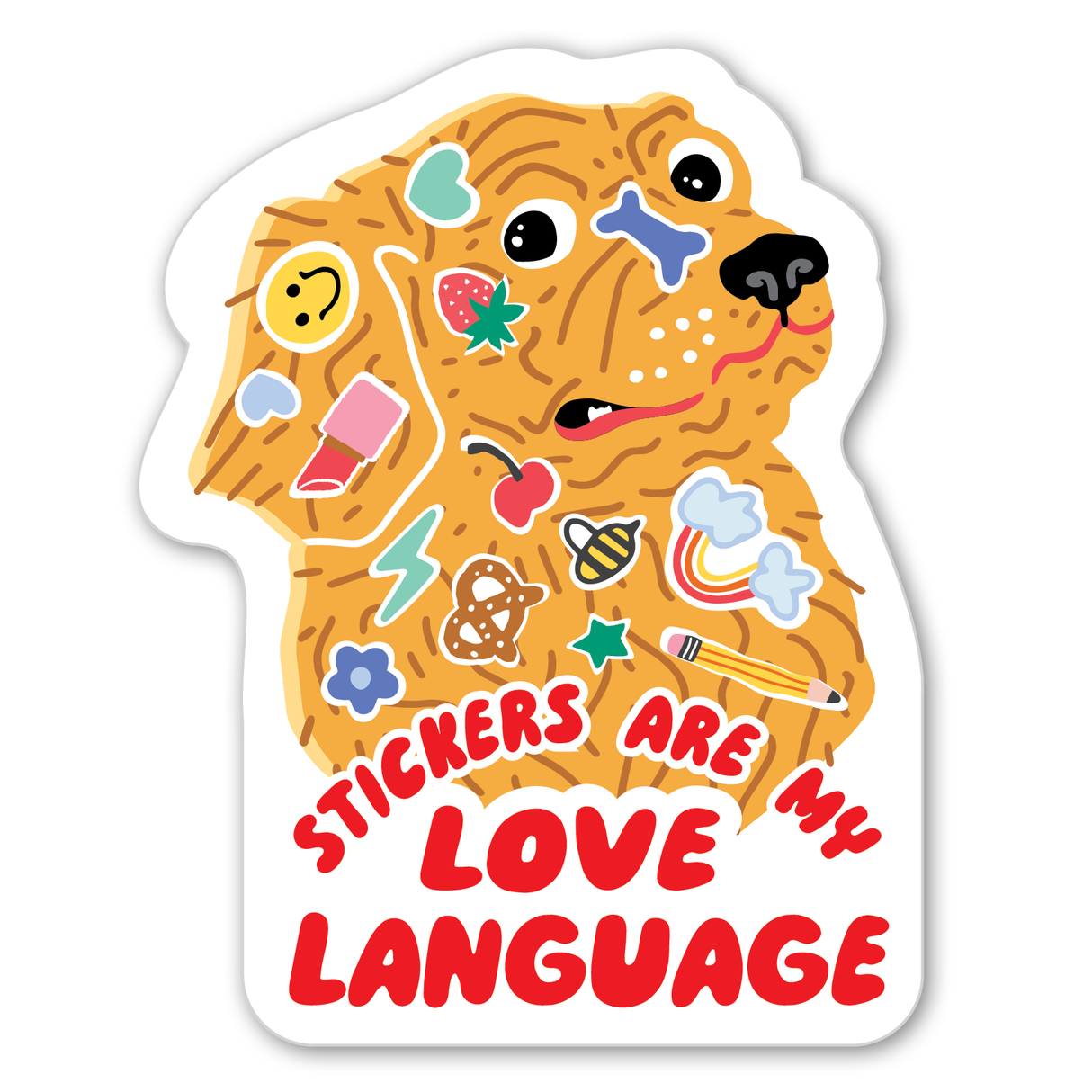 Stickers on Dog Sticker
