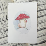 Mr Mushybum - 5x7" Mushroom Print