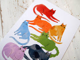 Rainbow Cats Pride A4 Print