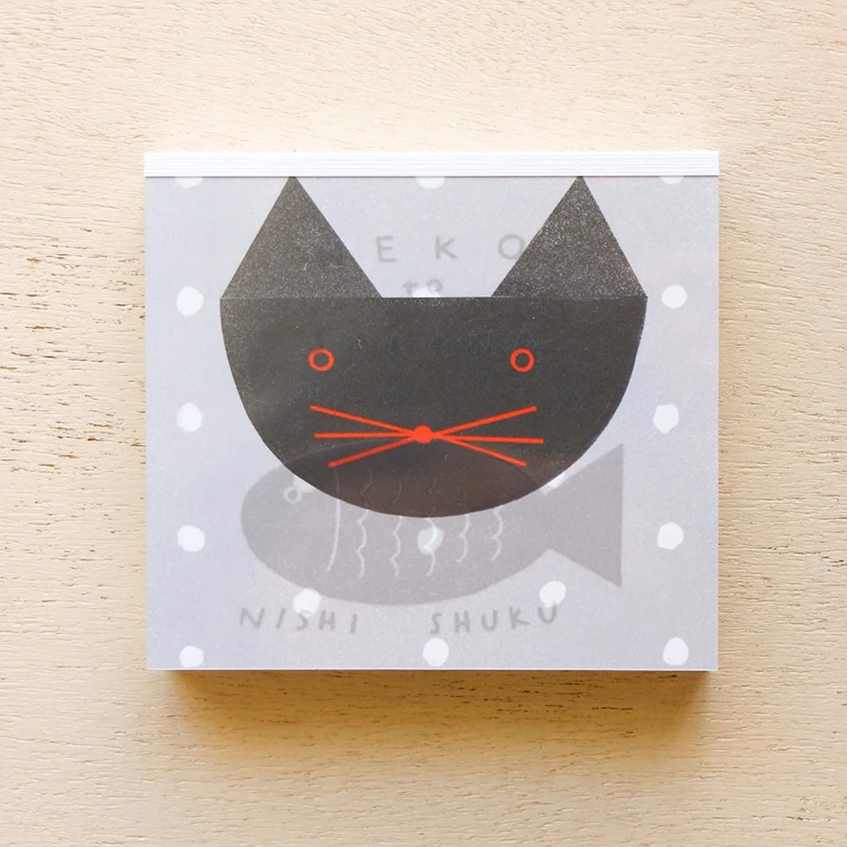 Neko to Sakana Memo Block Pad Illustrated by Nishi Shuku