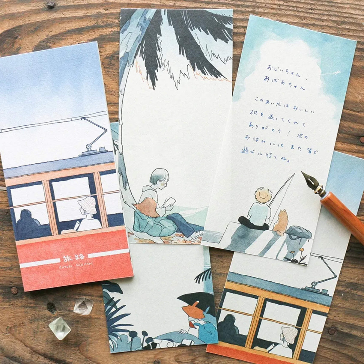 Traveling Ippitsusen Letter Pad Illustrated by Sayuri Fujimaki