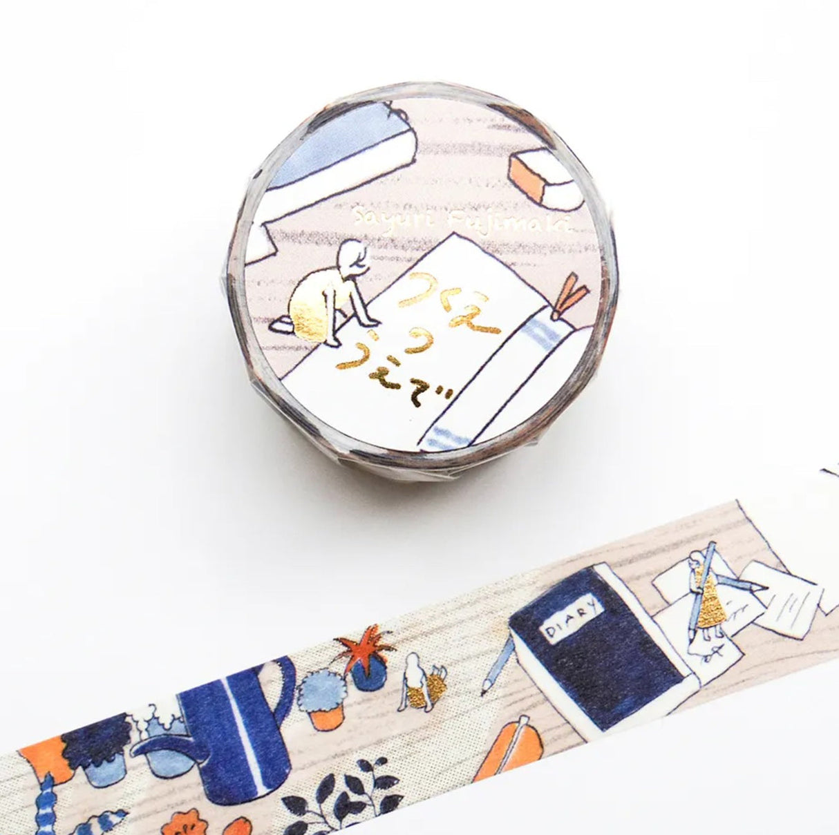 Writer’s Desk Foil Masking Tape Illustrated by Sayuri Fujimaki