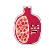 Hey Pomegranate! Die Cut Greeting Card