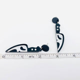 Halloween Acrylic Horror Skull Knife Shape Post Earrings