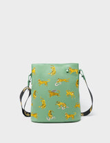 Vincent Basil Green Leather Shoulder Bag - Tiger Rumble