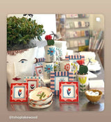 Pink & Red Flower Handmade Ceramic Trinket Tray