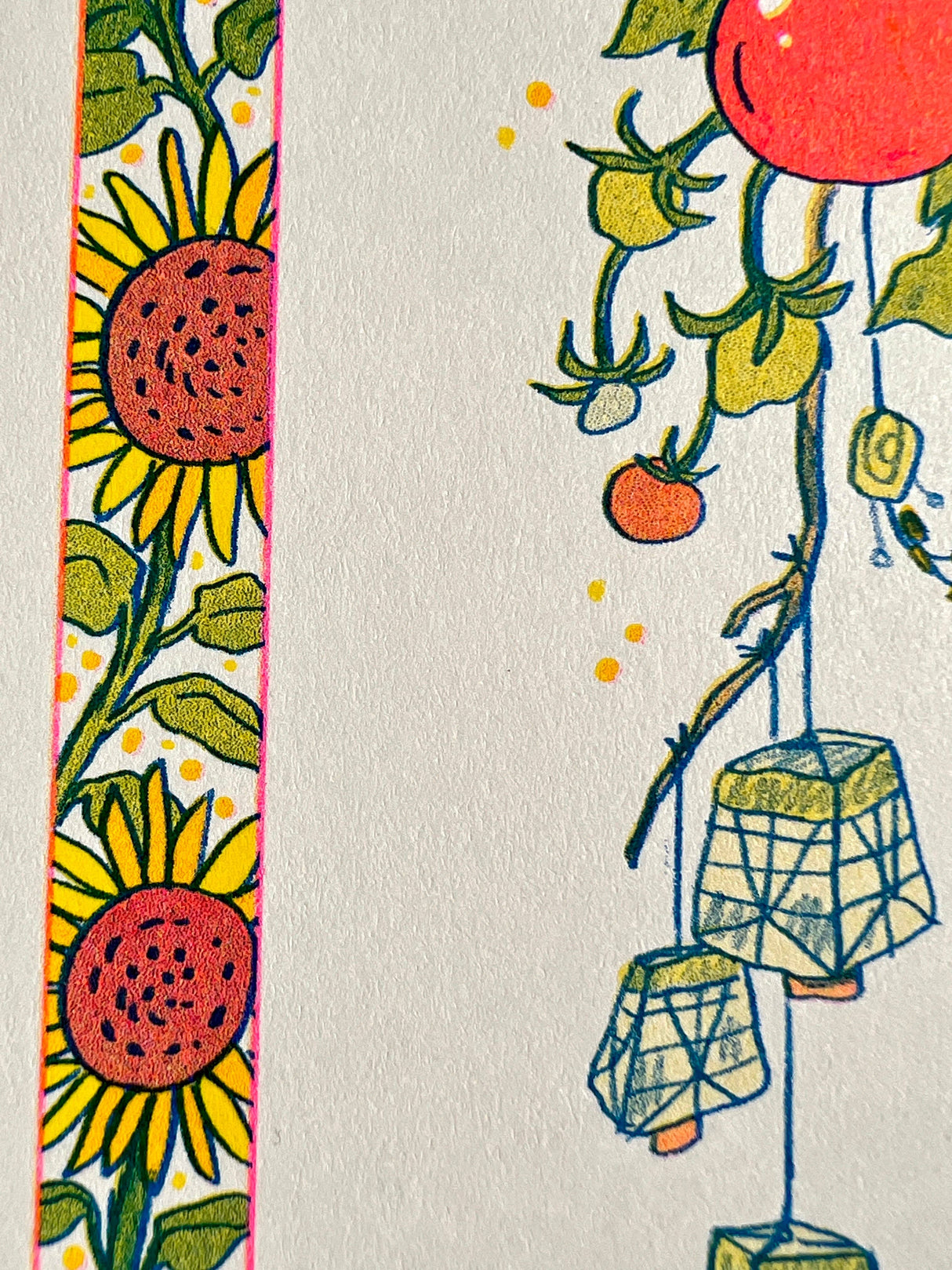 Sunflower Fairy Riso Print