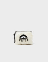 Fidencio Cream Coin Pouch - Classic Eye Applique