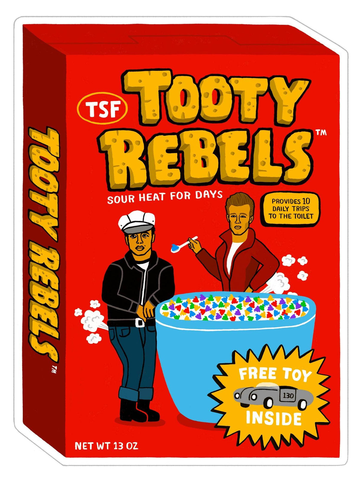 Tooty Rebels Vinyl Sticker By Colin Walsh