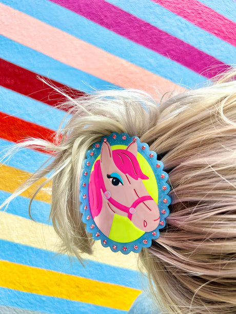 Pink Pony Hair Claw