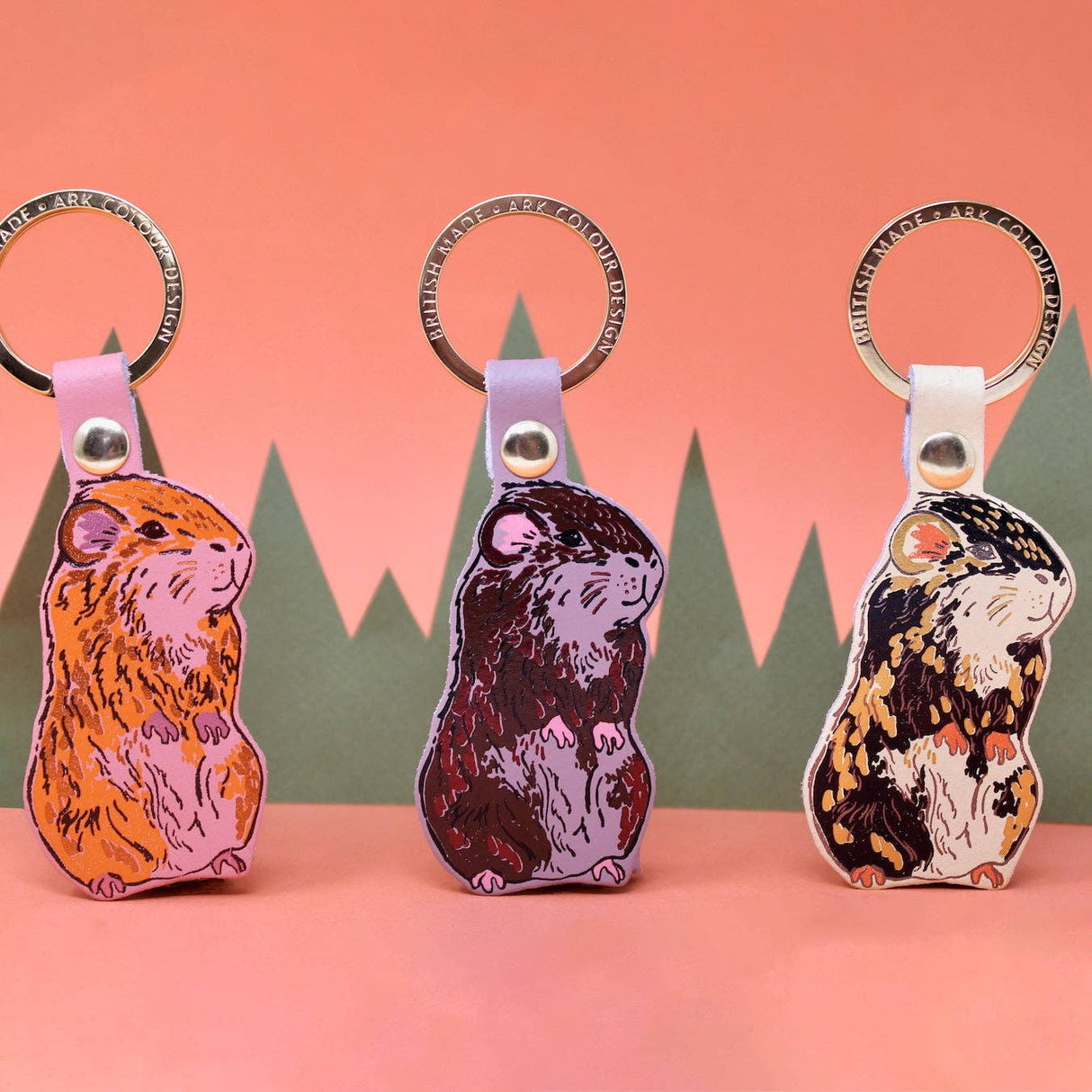 Leather Guinea Pig Keyring