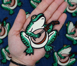 Frog Serenade Embroidered Patch
