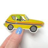 Gremlin Riding A Gremlin Sticker