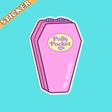 Polly Pocket Coffin Sticker, Retro Pastel Goth, Cute 90s y2k