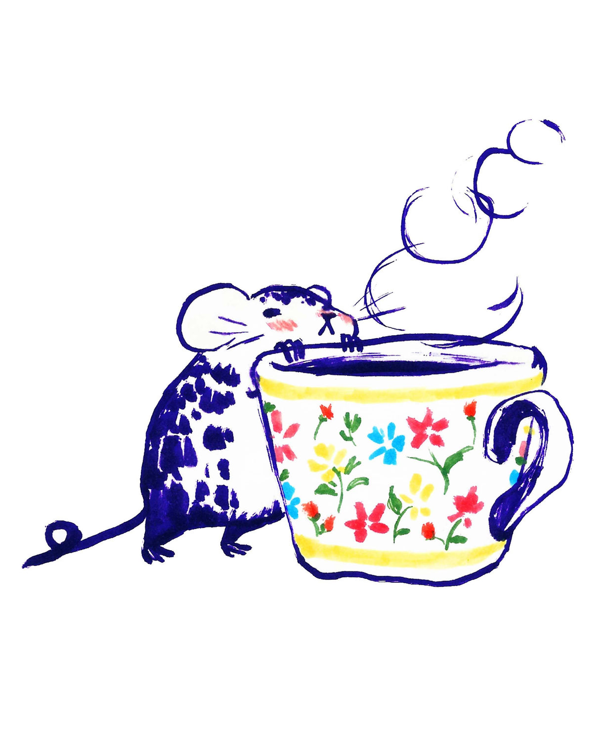 Print - "Mouse & Teacup": 5x7 Inches