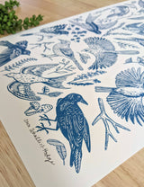 Blue Birds Art Print