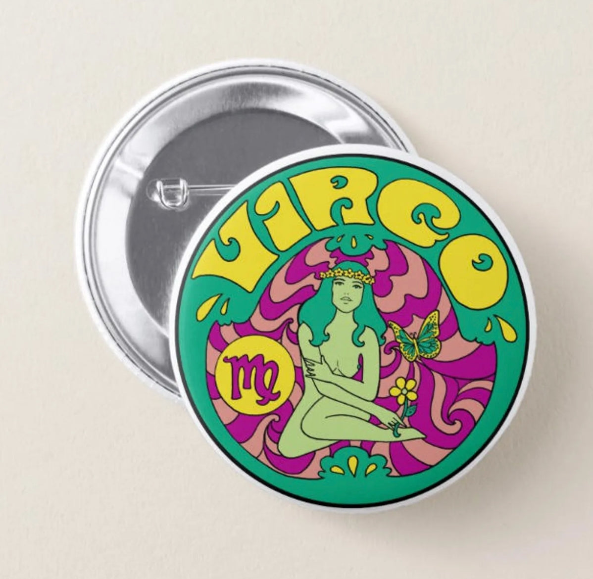 Zodiac Pinback Button