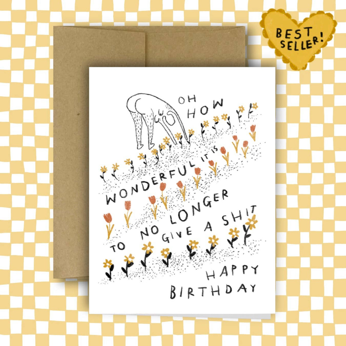 How Wonderful to No Longer Give a Shit Birthday Card