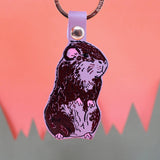 Leather Guinea Pig Keyring