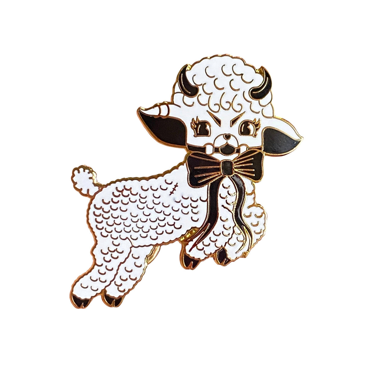 Goth Kitschy Lamby Enamel Pin