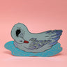 Leather Giant Swan Magnet