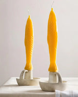 FISH STICKS - Fancy Beeswax Fish-Shaped Taper Candles