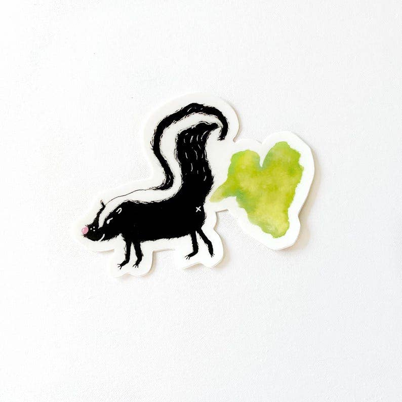 Skunk Heart Vinyl Sticker