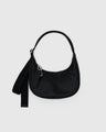 Small Recycled Leather Crescent Bag