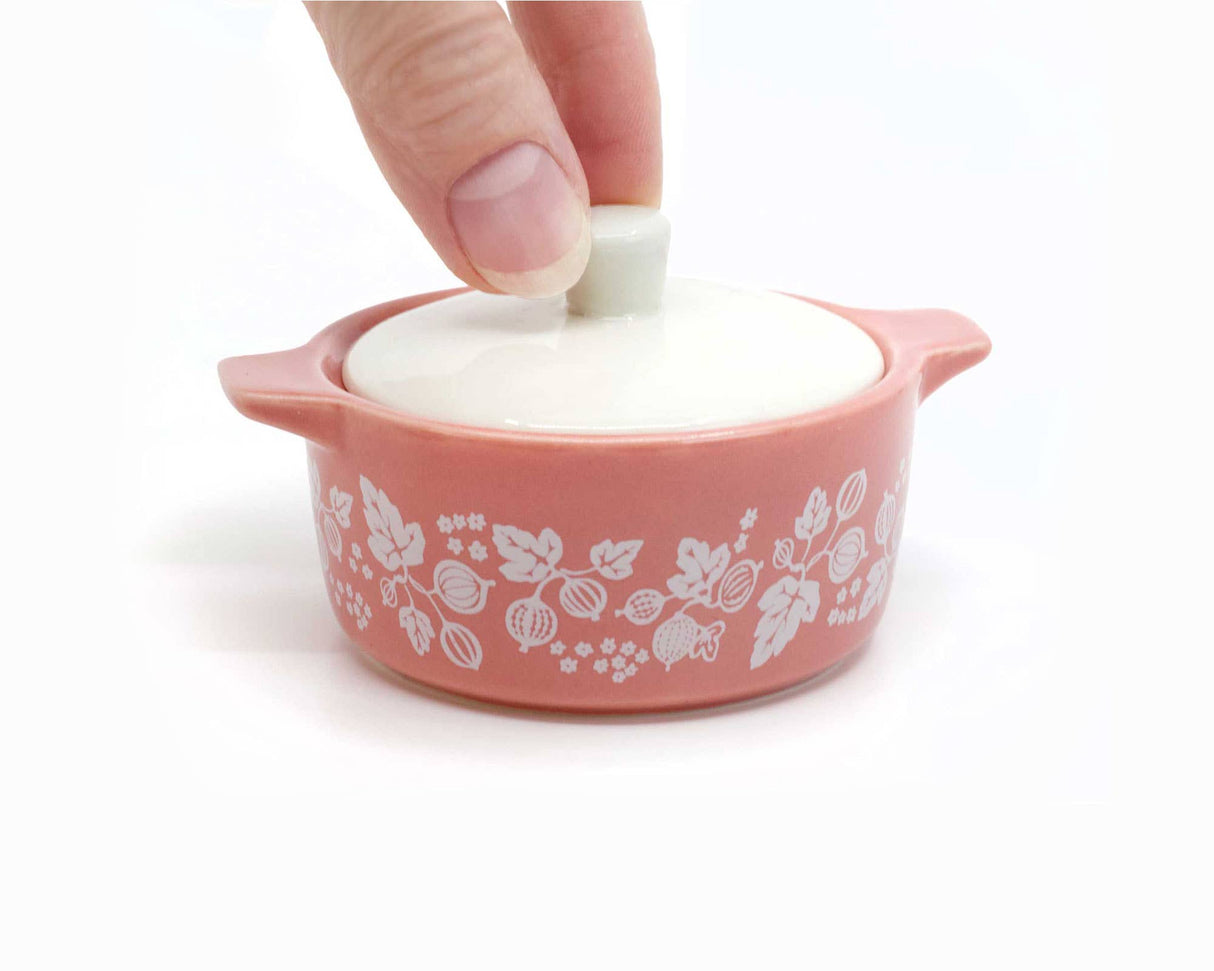 Pyrex-Inspired Gooseberry Casserole Ceramic Trinket Box