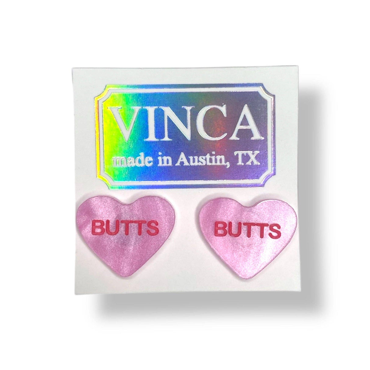 Butts - Candy Heart Earrings