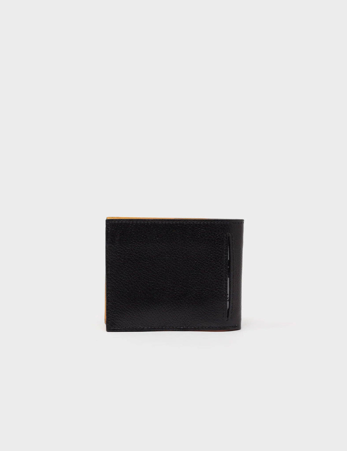 Felicia Black Leather Bifold Wallet  - Tiger and Snake Print