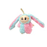 Lalabu Big Eared Vinyl Doll Keychain Sitting Plush Toy Soft Figure Charm for Bags and Keys