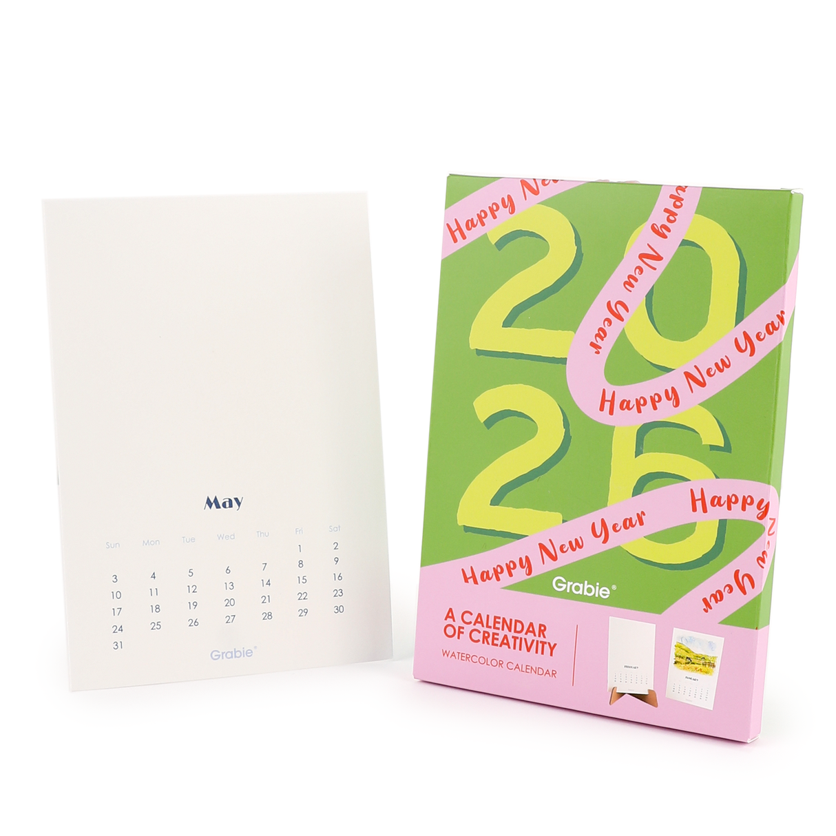12-Month Watercolor Calendar Set For 2026