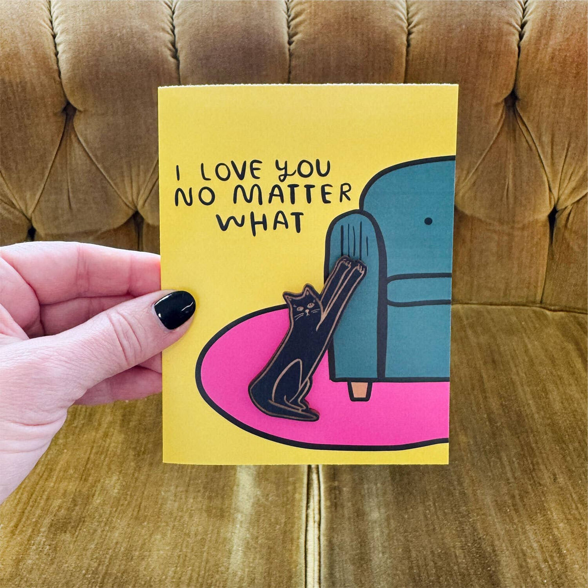 No Matter What Cat Magnet w/ Card