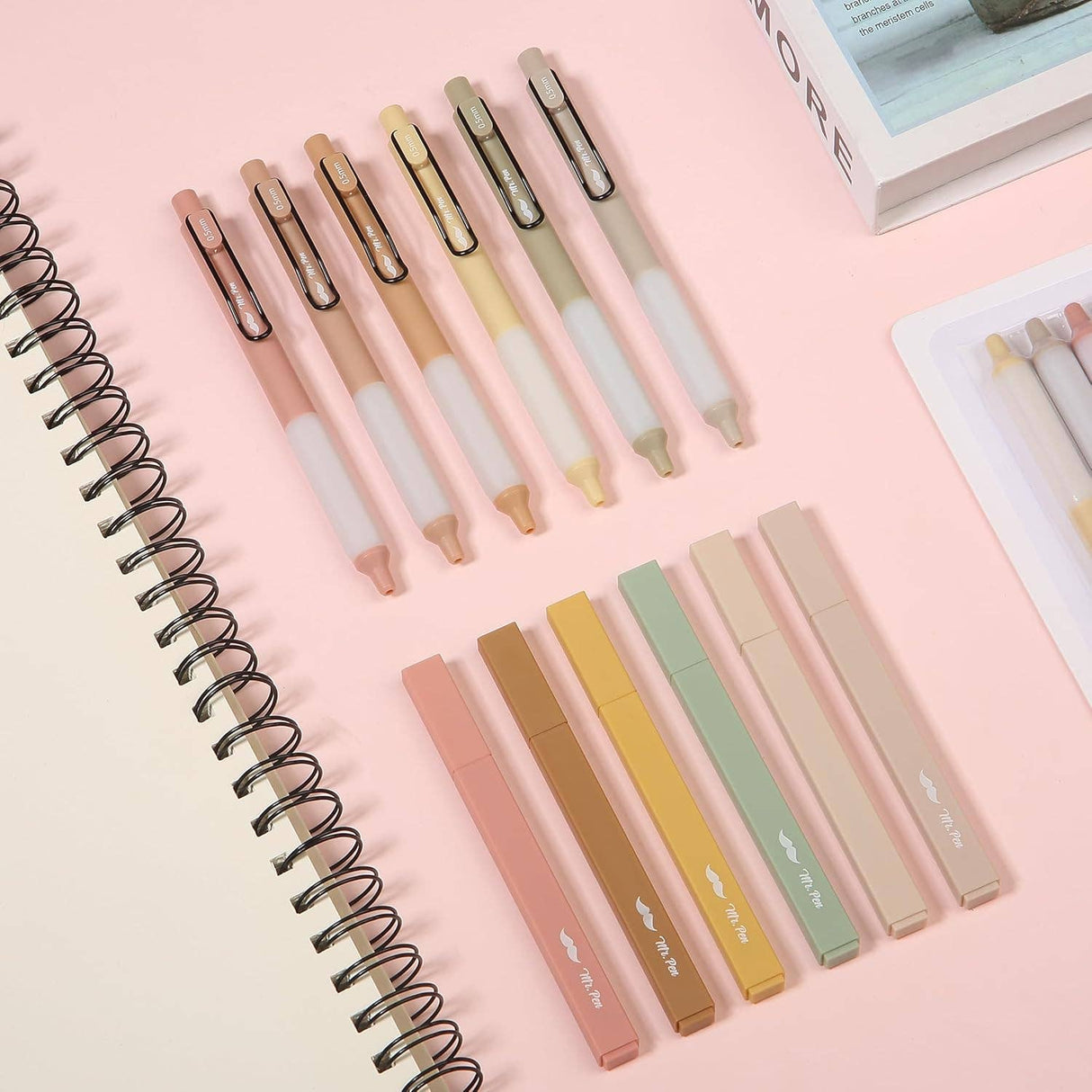 Aesthetic Highlighters and Gel Pens - 12 Pack