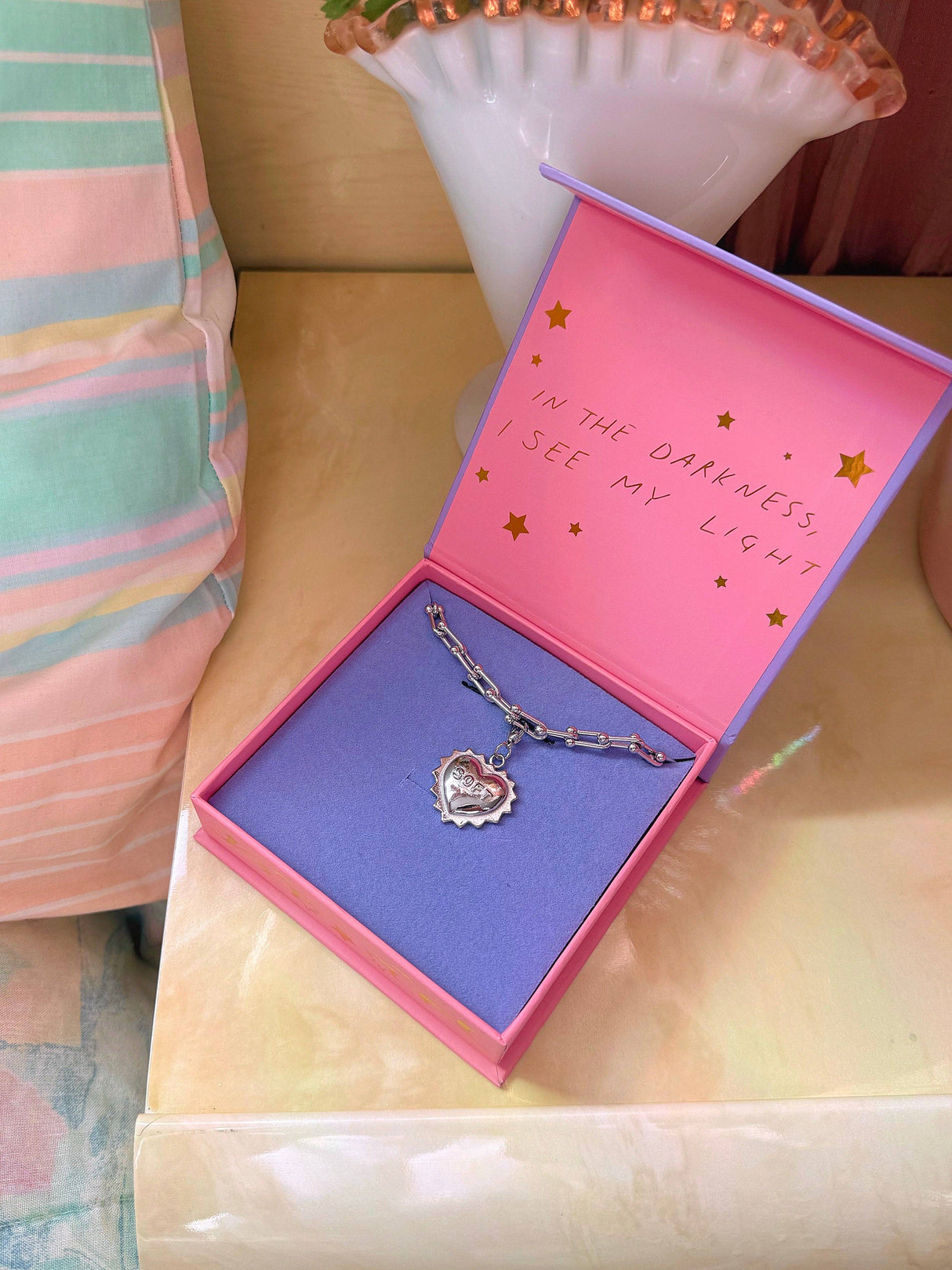 Soft Heart Chain Necklace: Silver / Large