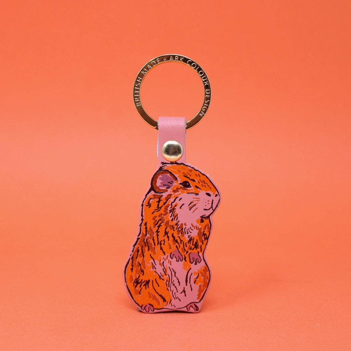 Leather Guinea Pig Keyring