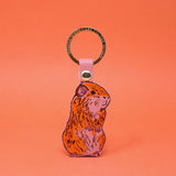 Leather Guinea Pig Keyring