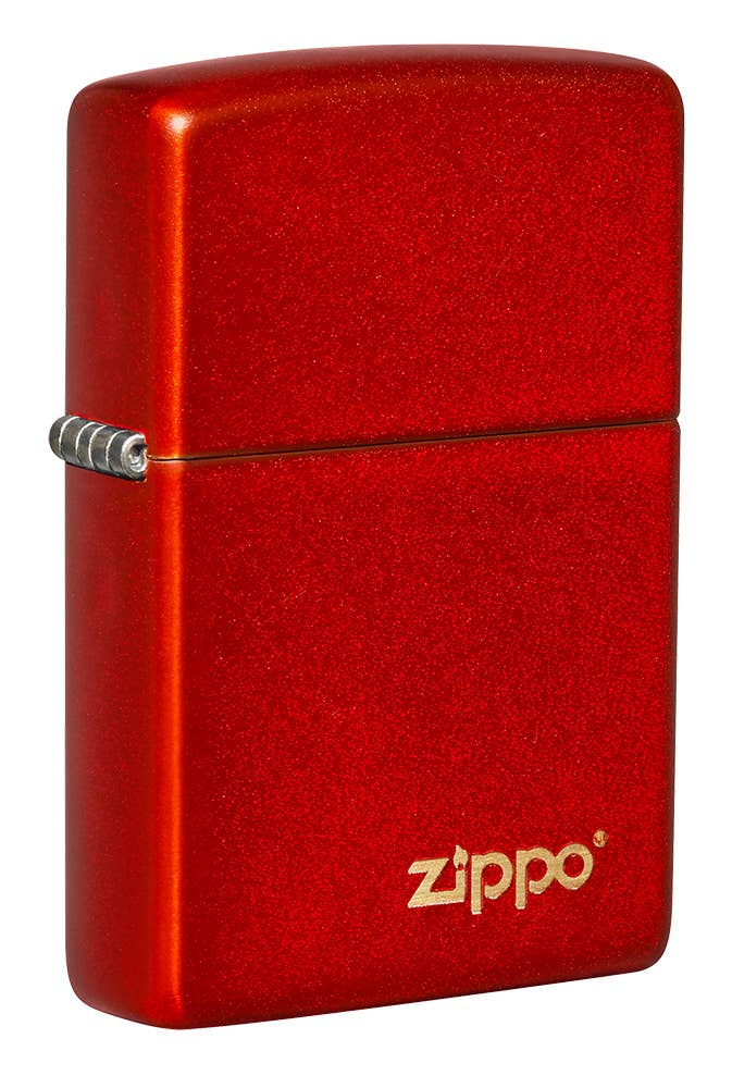 Metallic Red Zippo Logo Lighter