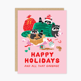 Pink Raccoons Holiday Card Boxed Set