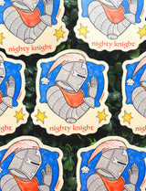 Nighty Knight Medieval Waterproof Vinyl Sticker