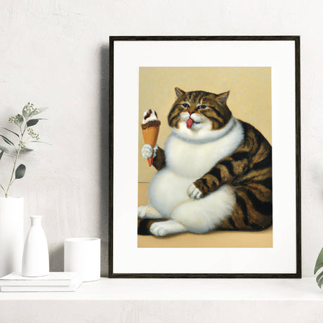 Ice Cream Kitty Art Print