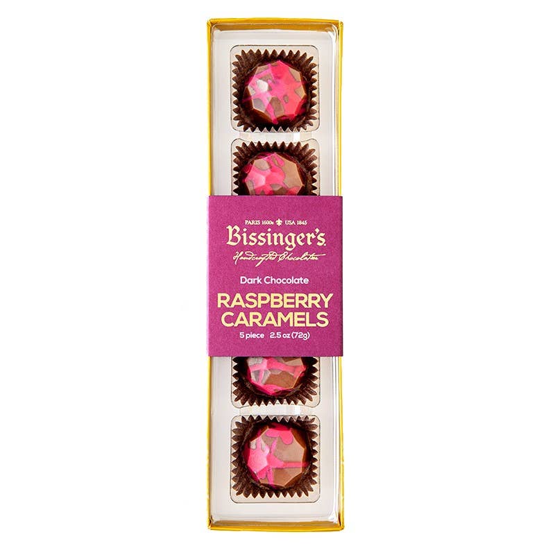 Dark Chocolate Raspberry Caramel Flight - 5 PC