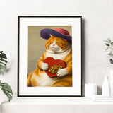 Orange Chocolate Kitty Art Print