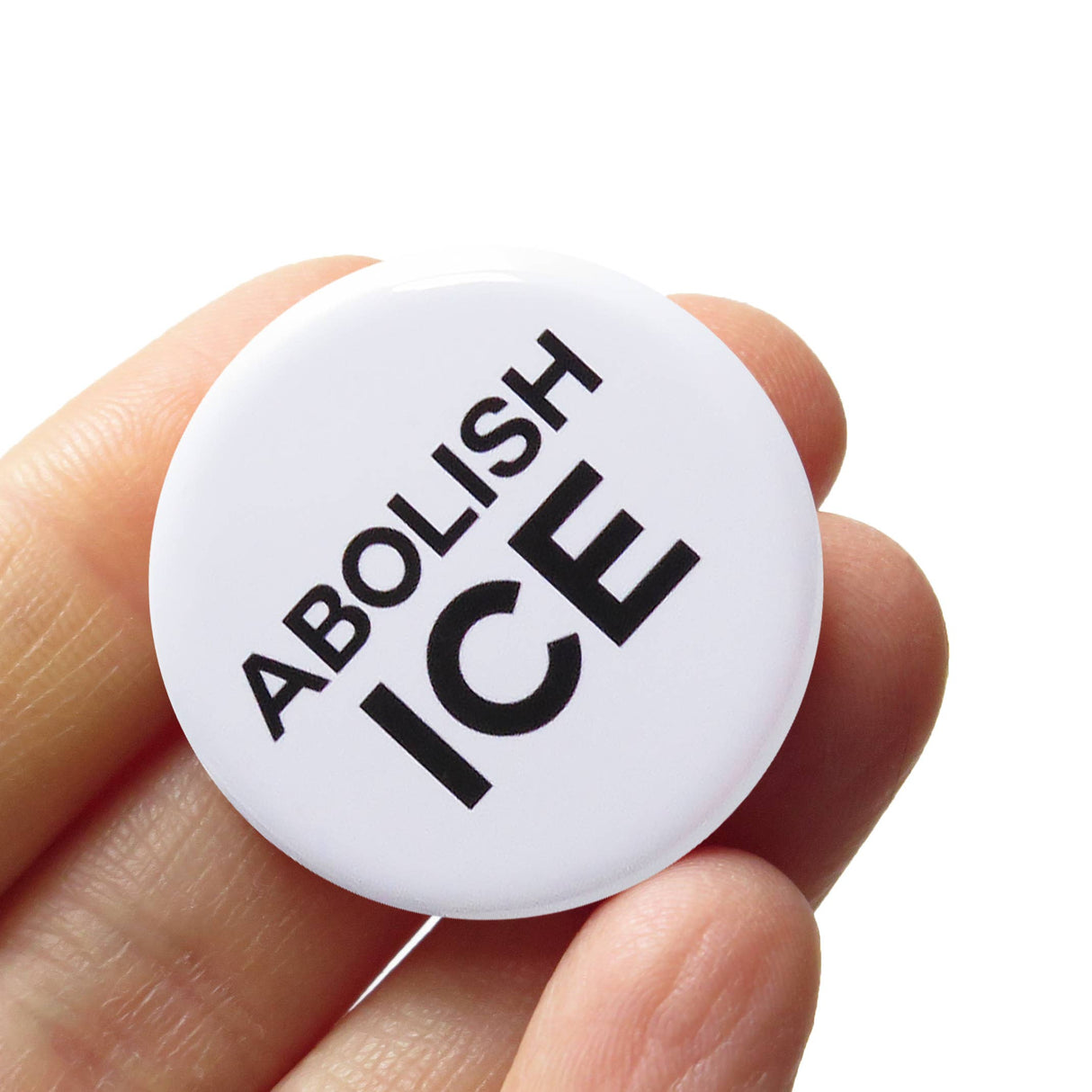 ABOLISH ICE Political Pin 1.25" Button Immigration Activist