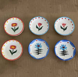 Small Flower Trinket Tray-Trinket Dish-Ceramic Tasting Bowl